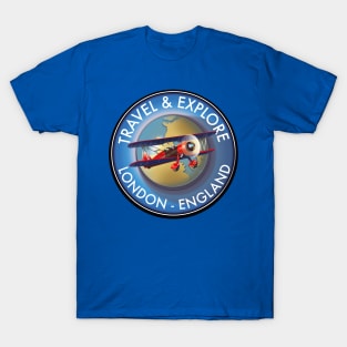 Travel explore London England logo T-Shirt